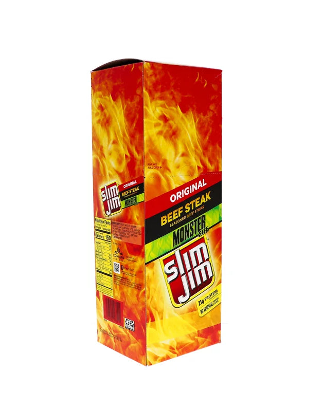 Slim Jim Beef Stick, Original Flavor Strips 18 Count - 2 oz image 0