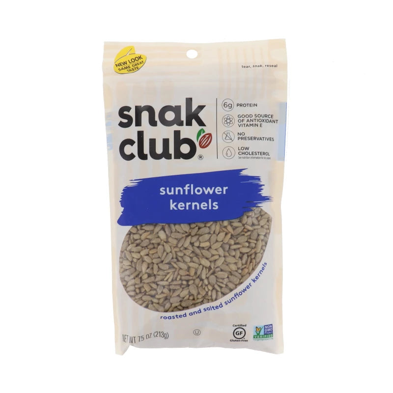 Snak Club Roasted & Salted Sunflower Kernels - Peg 6 Count - 7.50 oz image 0