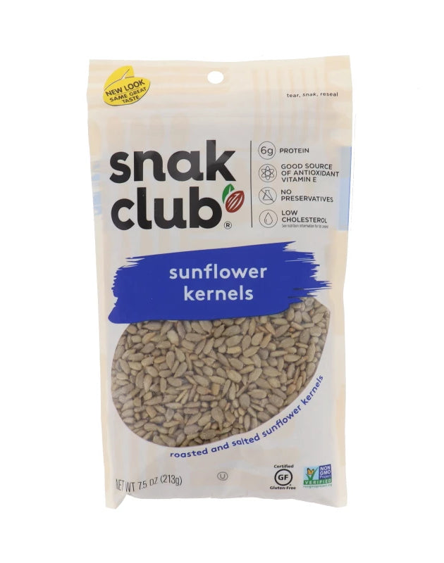Snak Club Roasted & Salted Sunflower Kernels - Peg 6 Count - 7.50 oz image 0