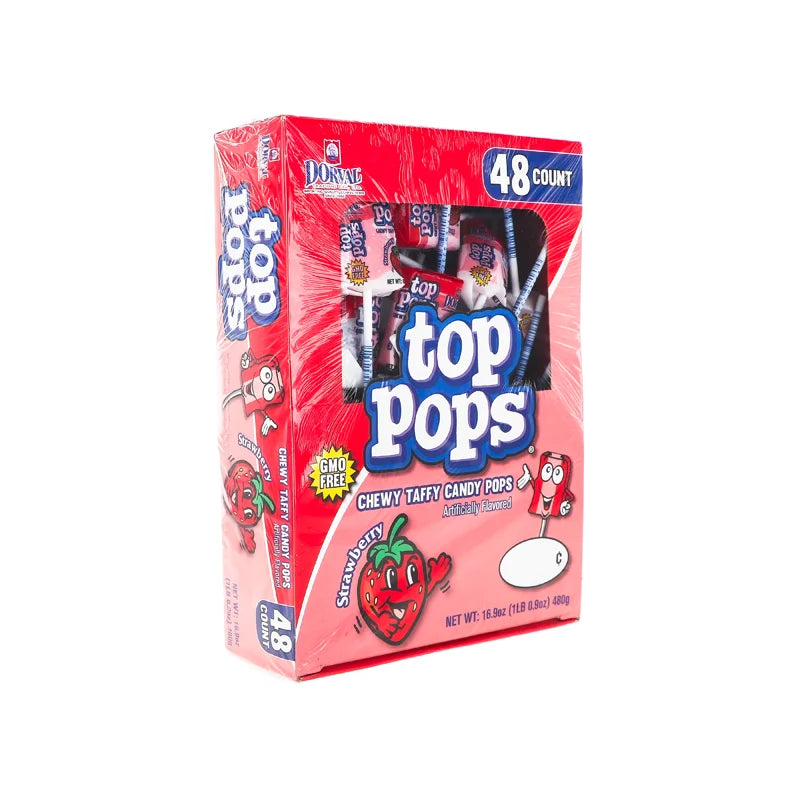 Dorval Top Pops Strawberry - (48 Count) image 1