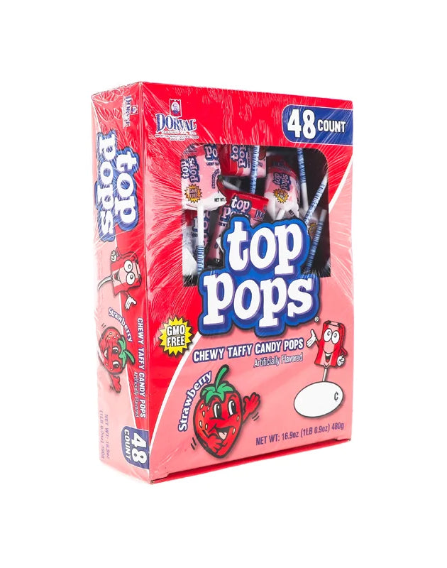 Dorval Top Pops Strawberry - (48 Count) image 0