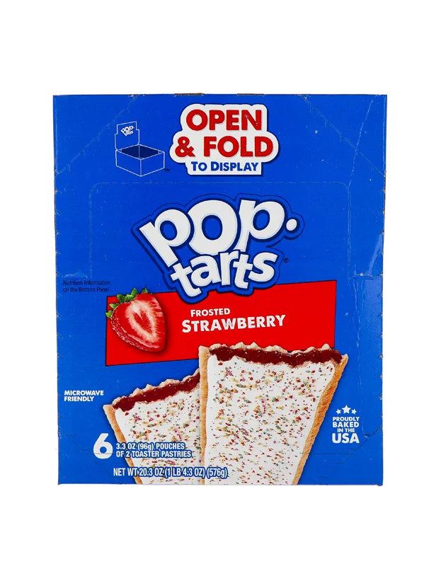 Kellogg's Pop Tarts Frosted Strawberry Pastries 6 Count - 3.67 oz image 0