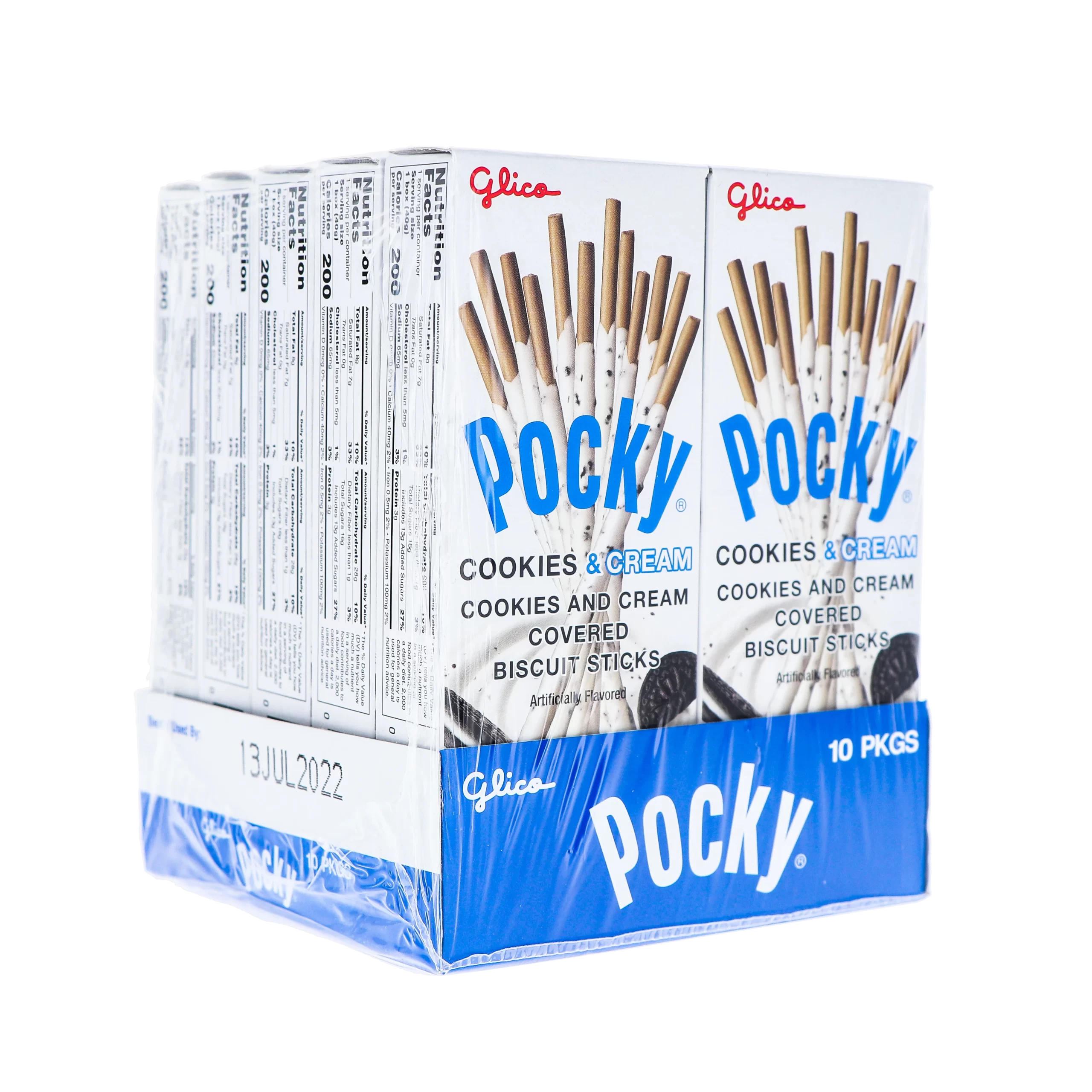 Glico Pocky Cookies & Cream Covered Biscuit Stick 10 Count - 1.41 oz image 1