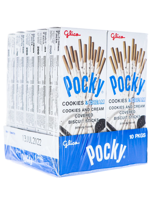 Glico Pocky Cookies & Cream Covered Biscuit Stick 10 Count - 1.41 oz image 0