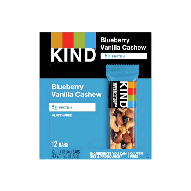 Kind Fruit & Nut Blueberry Vanilla & Cashew 12 Count - 1.4 oz image 0