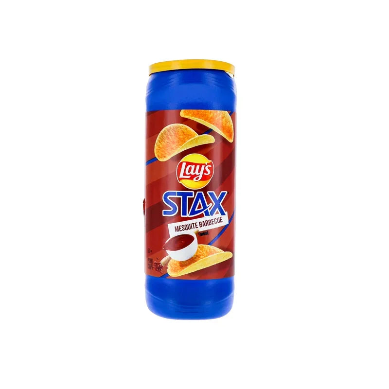 Lay's Stax Mesquite Barbecue Potato Crisps - 5.5 oz Canister image 0