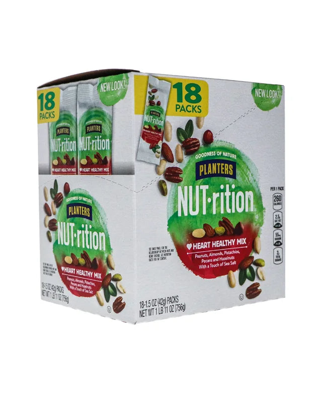 Planters Nut-Rition Heart Healthy Mix 18 Count - 1.5 oz image 0
