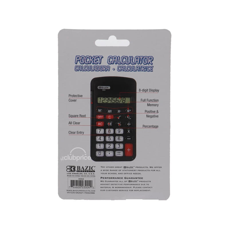 Pocket Calculator 8 Digit 1 Count Only image 1