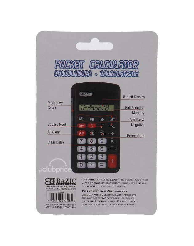 Pocket Calculator 8 Digit 1 Count Only image 0