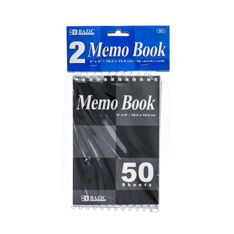 Bazic Memo Book - Large 50 Sheets (Pack of 2) image 0
