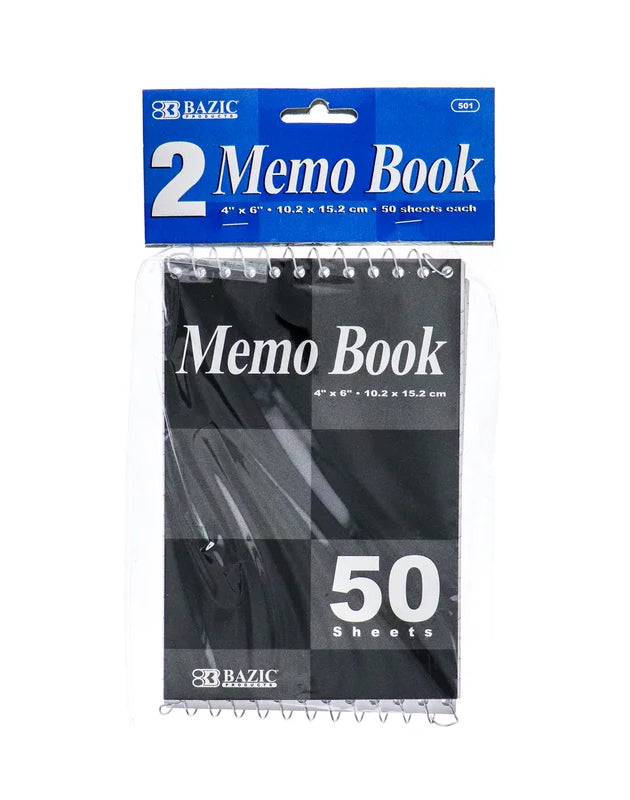Bazic Memo Book - Large 50 Sheets (Pack of 2) image 0