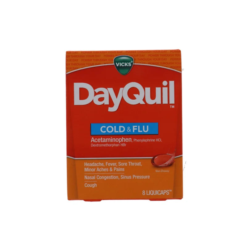 Vicks Dayquil Cold & Flu Relief LiquiCaps Non Drowsy - (Pack of 8) image 0