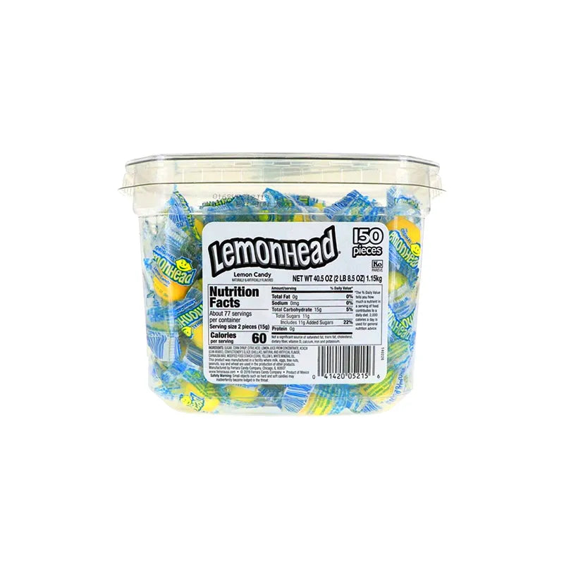 Ferrara Pan Lemonhead Lemon Flavor Candy Jar image 1