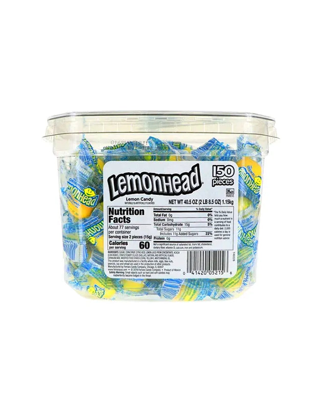 Ferrara Pan Lemonhead Lemon Flavor Candy Jar image 0