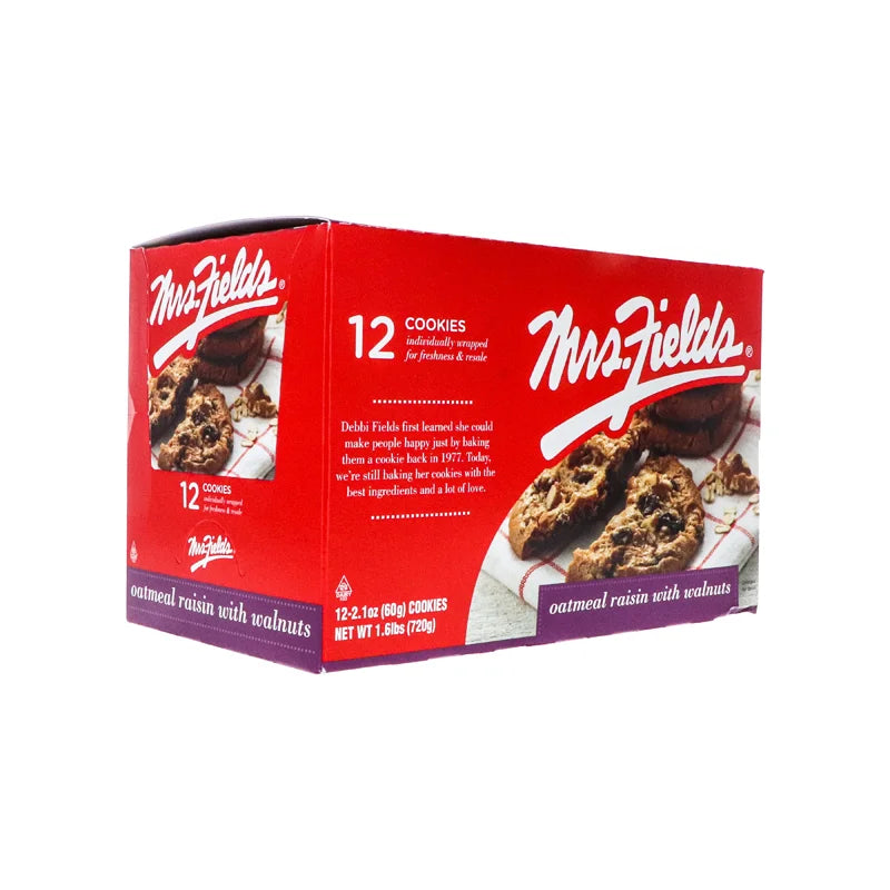 Mrs Fields Oatmeal Raisin W/walnuts 12 Count - 2.1 oz image 1