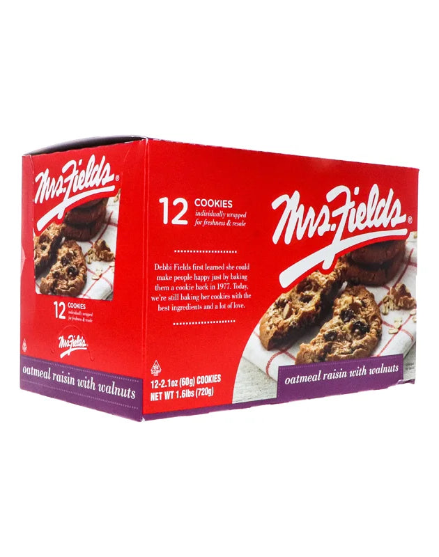 Mrs Fields Oatmeal Raisin W/walnuts 12 Count - 2.1 oz image 0