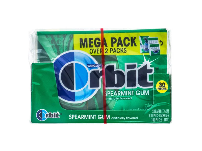 Orbit Spearmint Sugarfree Gum Mega Pack (Pack of 6) -30 Pieces image 0