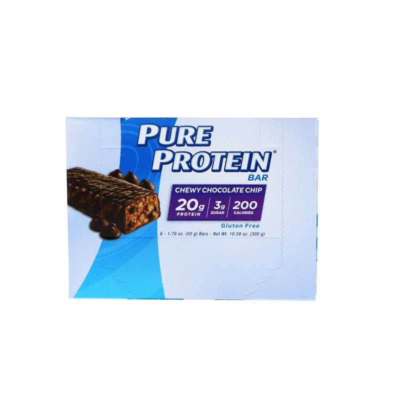 Pure Protein Bars, Chewy Chocolate Chip 6 Count - 1.76 oz image 0