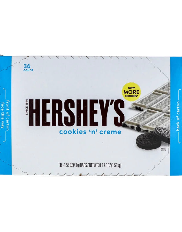 Hershey Cookies N Creme Candy Bar 36ct/1.55oz image 0