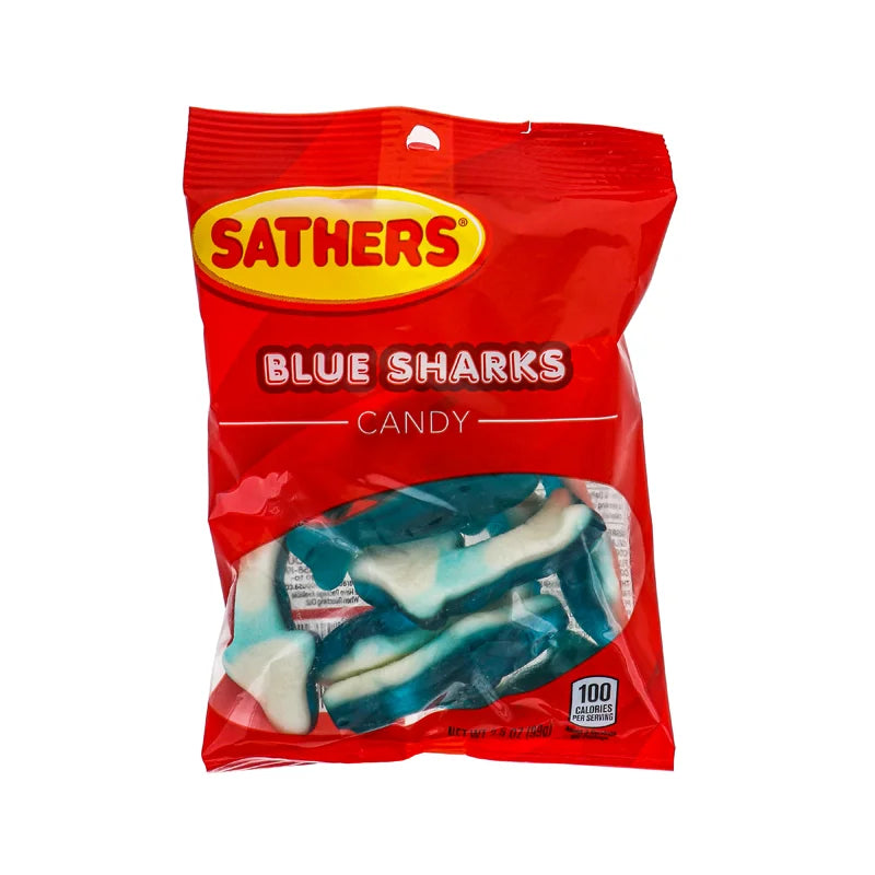Sathers 2/$2 Blue Sharks Candy 12 Count - 3.5 oz image 0
