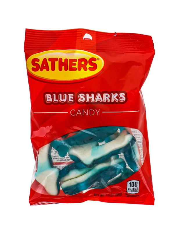 Sathers 2/$2 Blue Sharks Candy 12 Count - 3.5 oz image 0