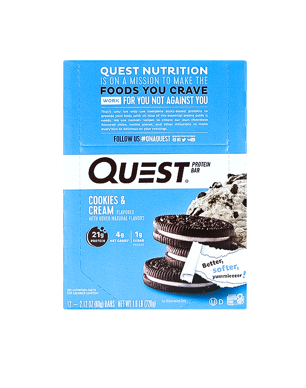 Quest Bar, Cookies And Cream, 2.12 Ounce image 0