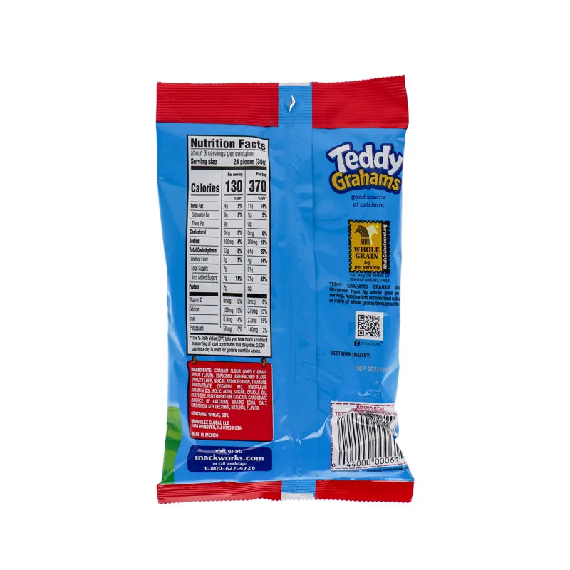 Nabisco Teddy Grahams Cinnamon Cookie - Big Bag 12 Count - 3 oz image 1