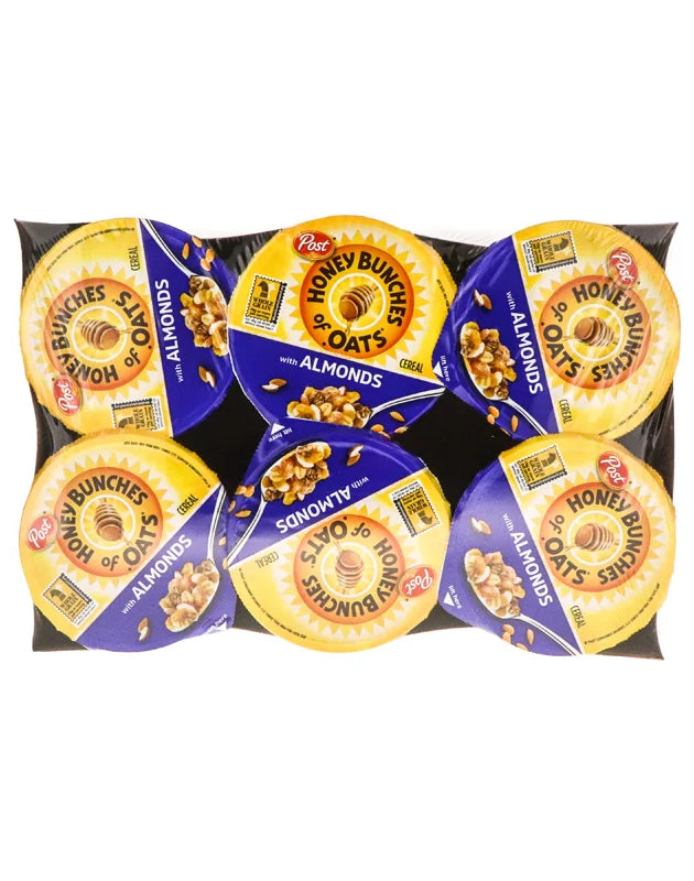 Post Honey Bunches of Oats with Almonds Cereal Cup 6 Count - 2.25 oz image 0