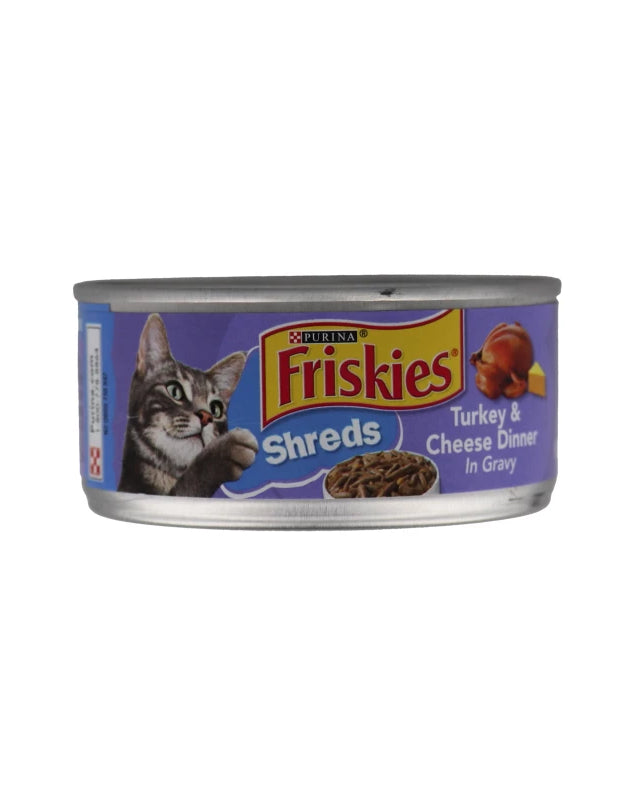Friskies Shreds Turkey & Cheese Dinner, Cat Food, 5.5 oz image 0