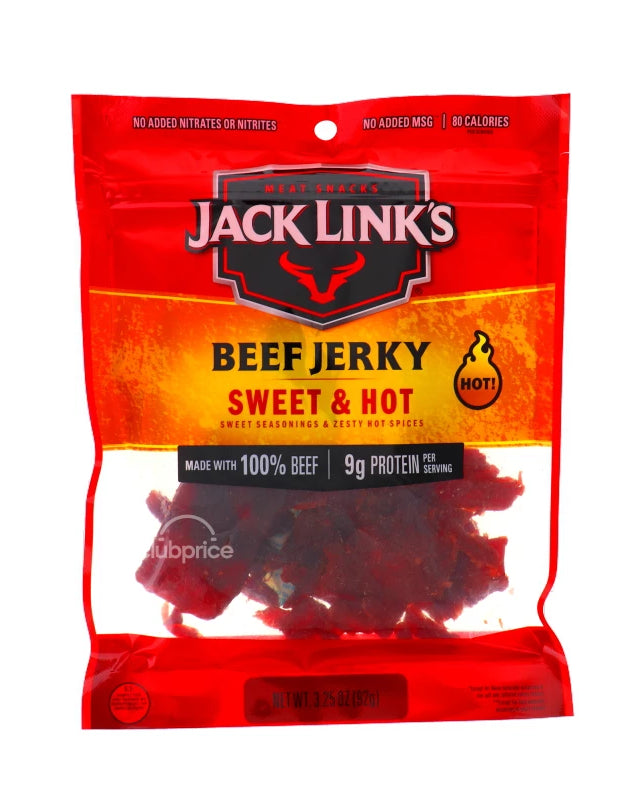 Jack Link Beef Jerky Sweet & Hot - Bag 3.25 oz image 0