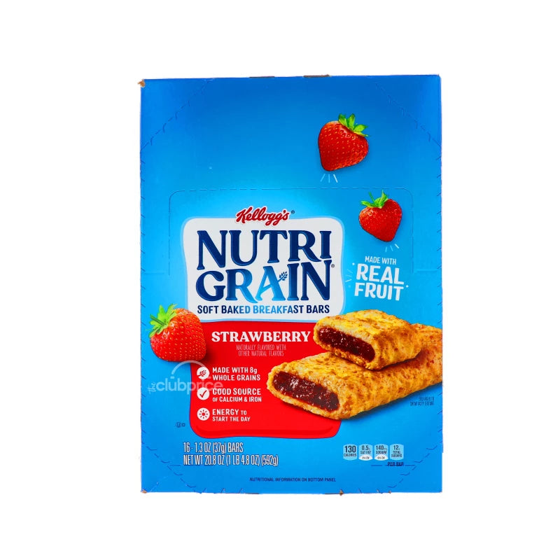 Kelloggs Nutri-Grain Cereal Bar Strawberry 16 Count - 1.3 oz image 0