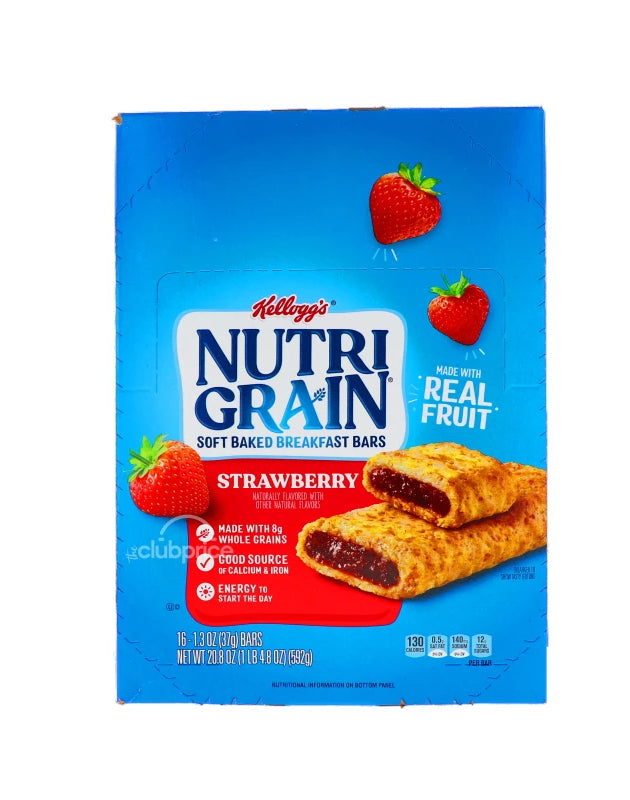 Kelloggs Nutri-Grain Cereal Bar Strawberry 16 Count - 1.3 oz image 0