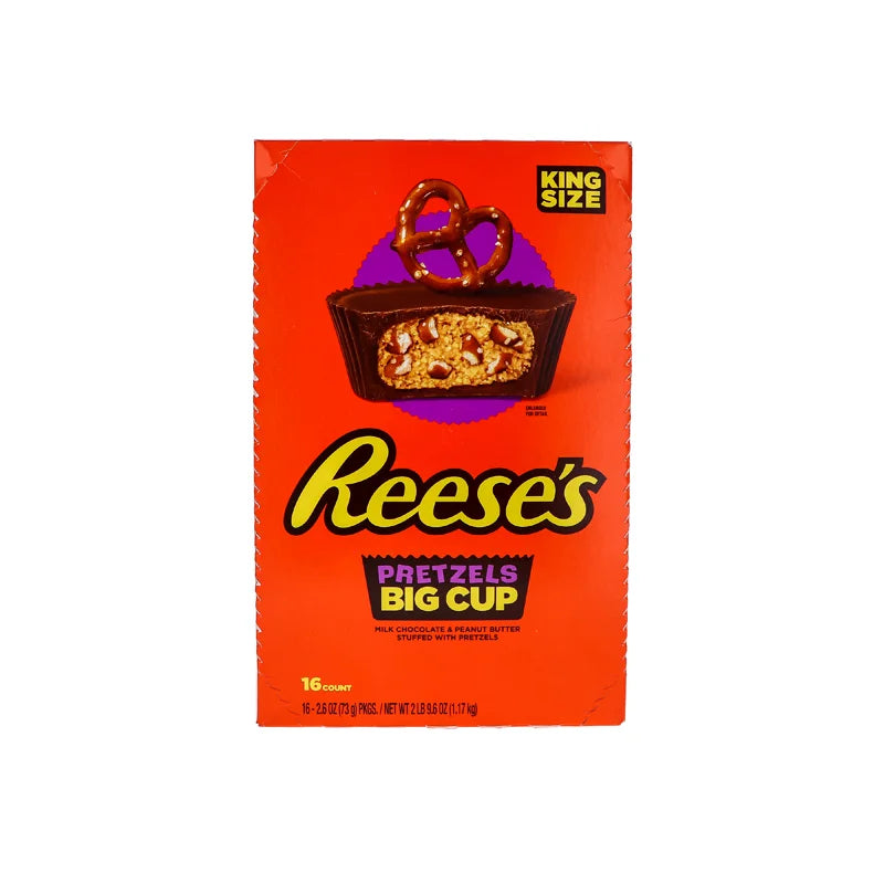 Reese's Big Cup with Pretzels King Size Peanut Butter Cups 16 Count - 2.6 oz image 0