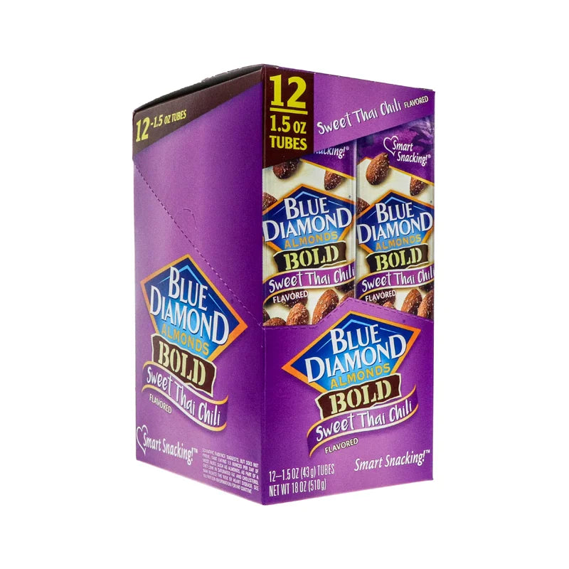 Blue Diamond Sweet Thai Oven Roasted Almonds,1.5 oz tube, 12 Pack image 1