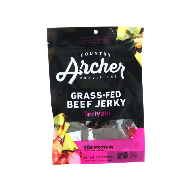 Country Archer Beef Jerky Teriyaki Bag 2.5 oz image 0