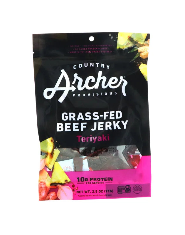 Country Archer Beef Jerky Teriyaki Bag 2.5 oz image 0