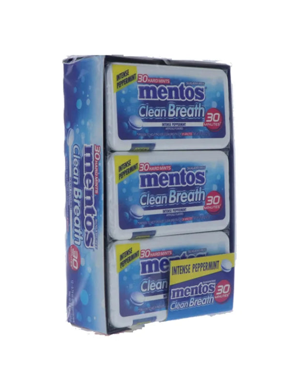 Mentos Clean Breath Hard Mints Peppermint 12 Count - 0.74 oz image 0