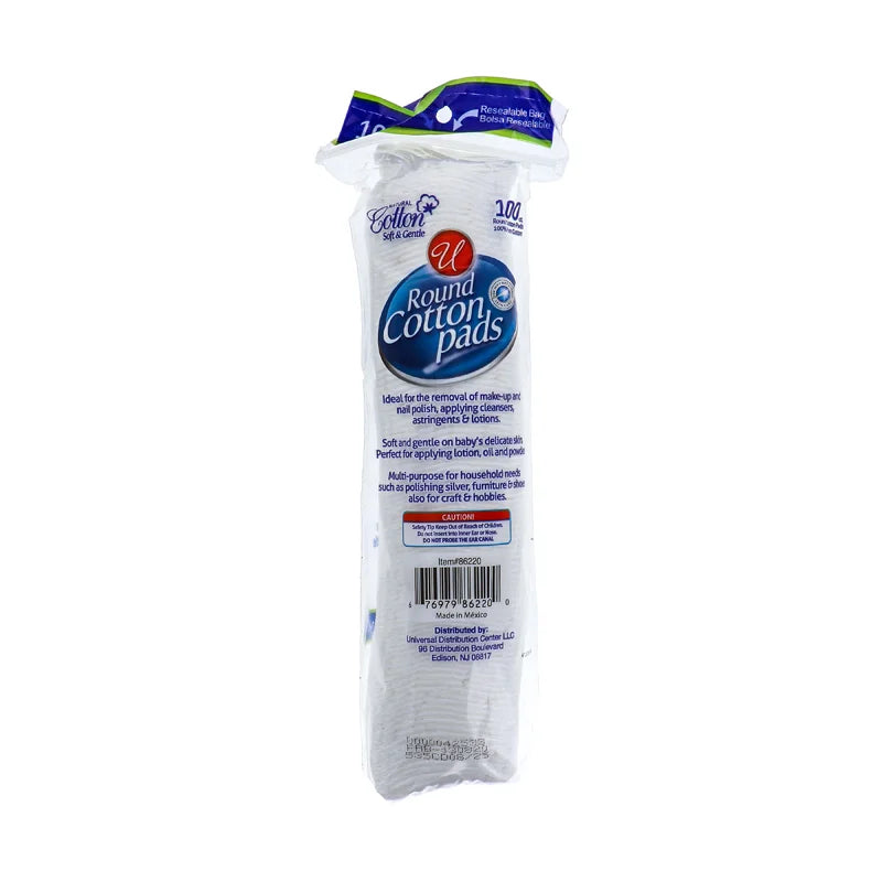 Round Cotton Cosmetic Pads 100 Pieces - 1 Count Only image 1