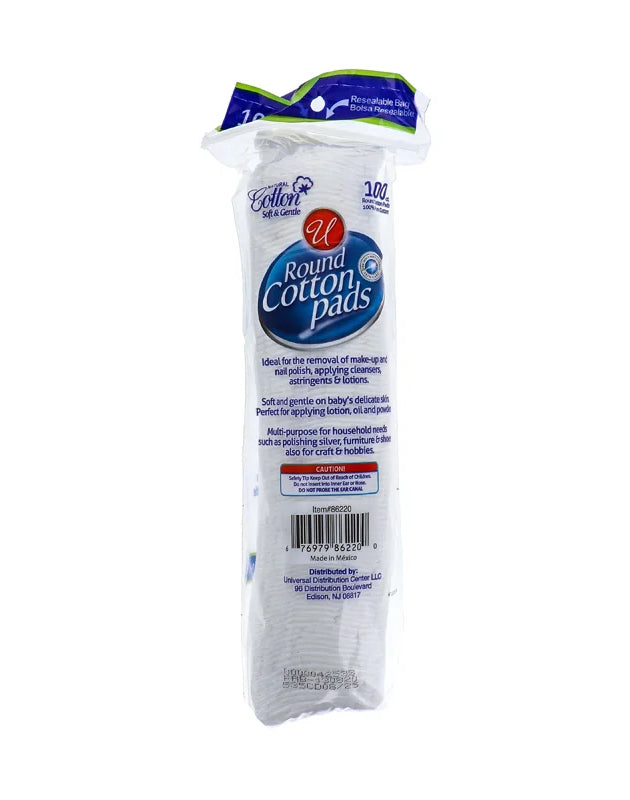 Round Cotton Cosmetic Pads 100 Pieces - 1 Count Only image 0