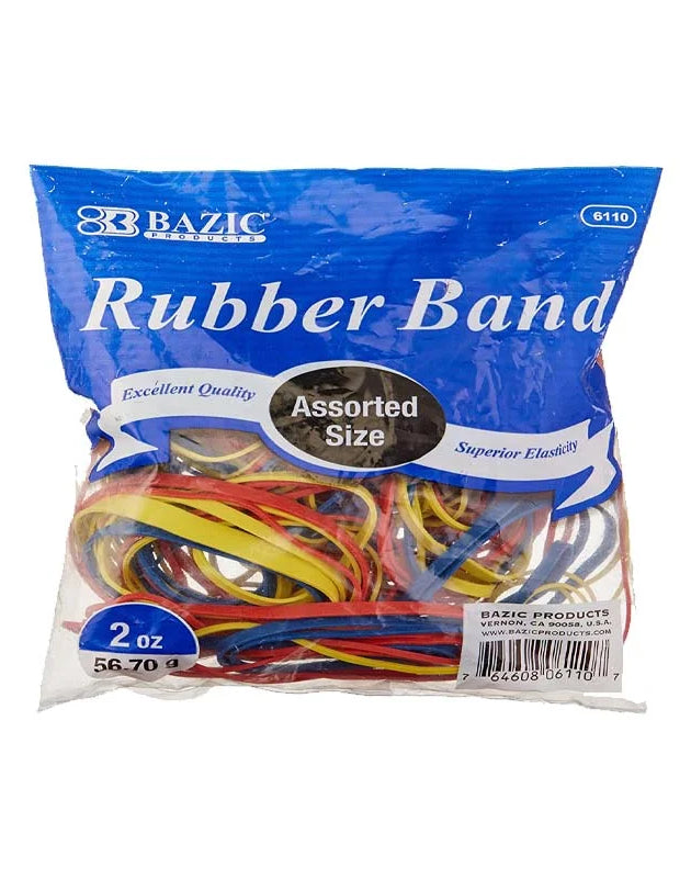 Rubber Band Assorted Sizes/colors 2 oz image 0