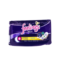 Feelings Maxi Overnight Pads with Wings Pack of 8 image 0