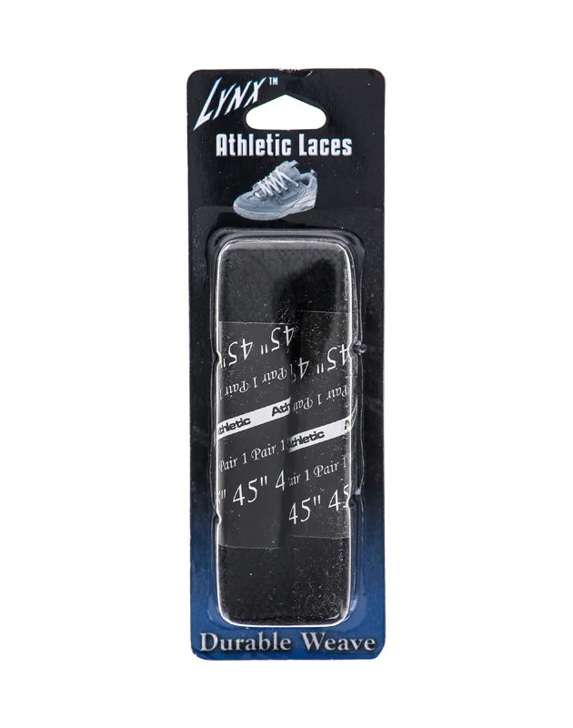 Lynx Shoe Lace Sports - Black 45 Inches - (Pack of 2) image 0