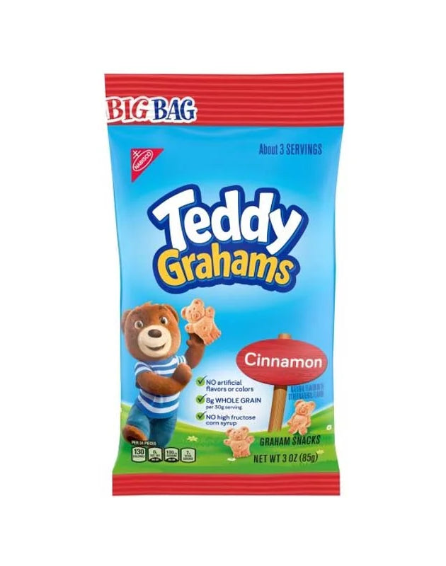 Nabisco Teddy Grahams Cinnamon Cookie - Big Bag 12 Count - 3 oz image 0