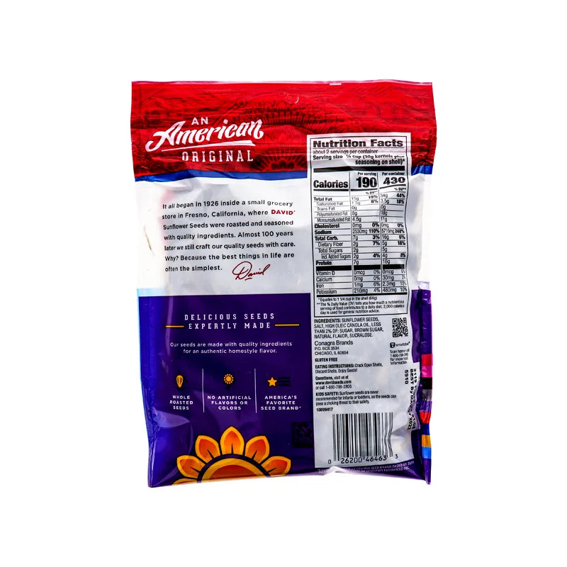 David Sunflower Seeds Jumbo Sweet & Salty 12 Count - 5.25 oz image 1