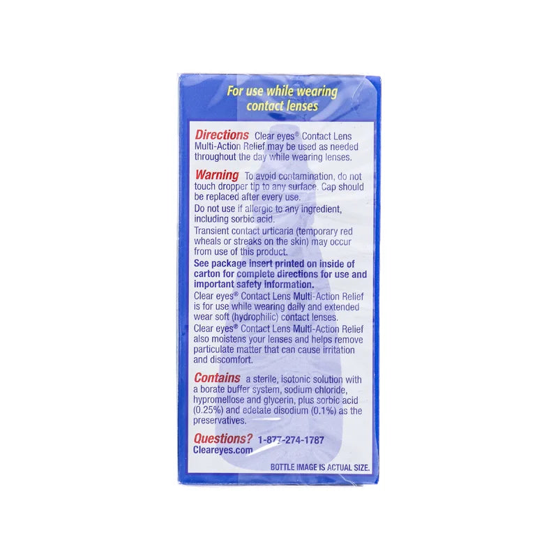 Clear Eyes Contact Lens Relief Eye Drops - 0.5 oz image 1