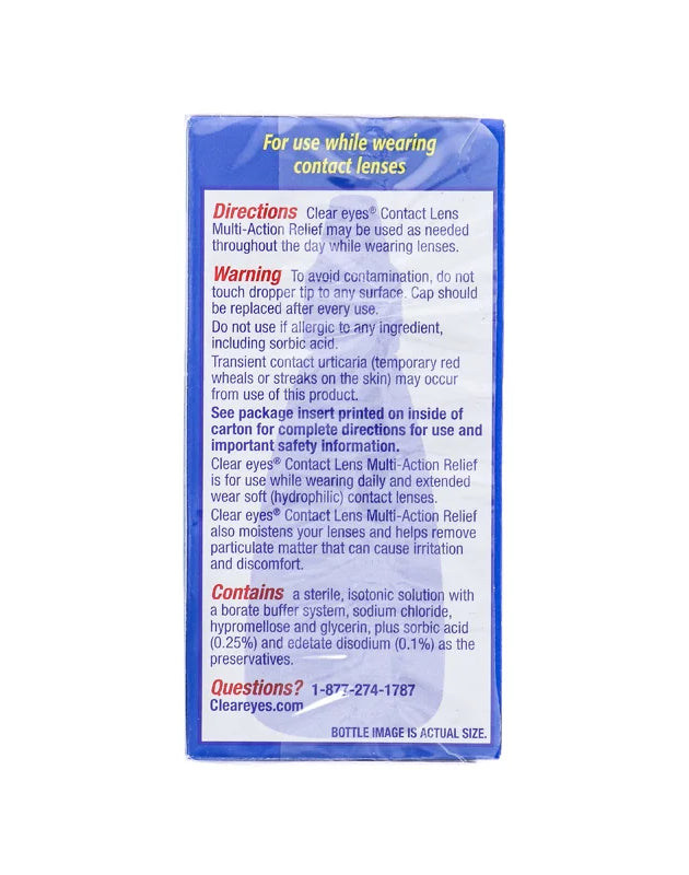 Clear Eyes Contact Lens Relief Eye Drops - 0.5 oz image 0