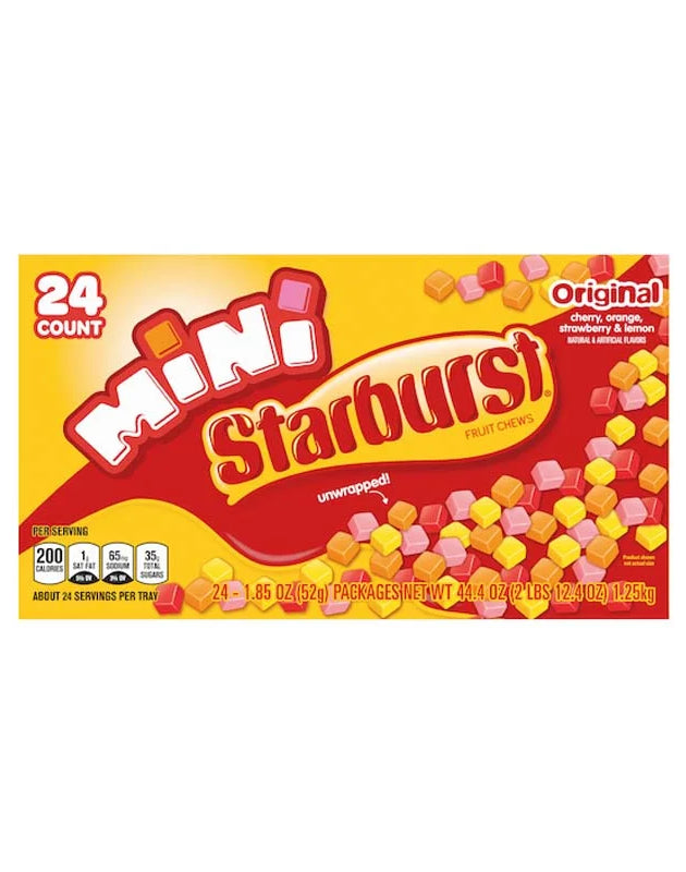 Starburst Minis Original Chewy Candy 24 Count -1.85 oz image 0
