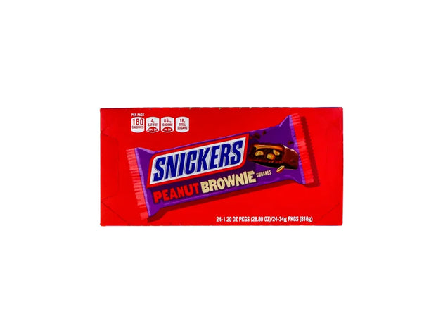 Snickers Peanut Brownie Squares 24 Count - 1.20 oz image 0