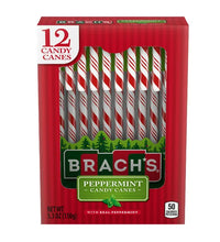 Brach's Peppermint Holiday Candy Canes, Christmas Stocking Stuffer Candy, 5.3 oz, 12 Count image 0