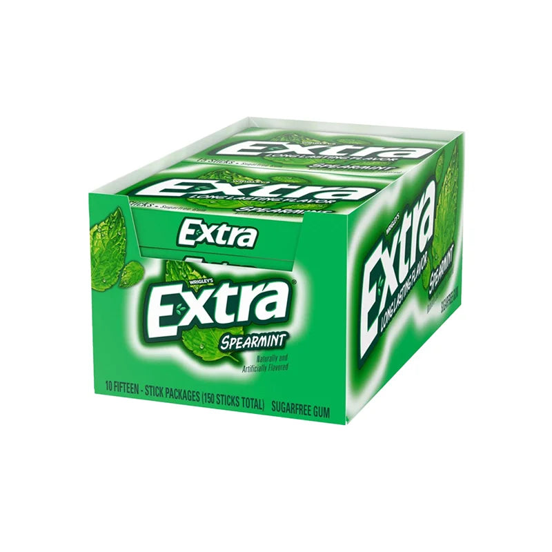 Extra Gum Spearmint Chewing Gum - Pack of 10 - 15 stk image 0